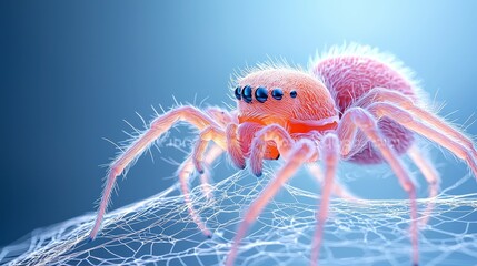 Stunning Close up of Spider on Web  Nature  Insect  Arachnid  Macro Photography