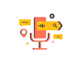 Wall Mural - voice local seo - voice search optimization for local businesses with voice assistants, local search