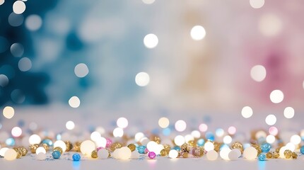Celebration and ceremony theme illustration background, bokeh lights with defocused shiny objects on a bright background wallpaper