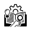 © momoforsale - book reference icon isolated on background vector illustration.