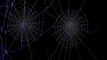 spider web with dew drops