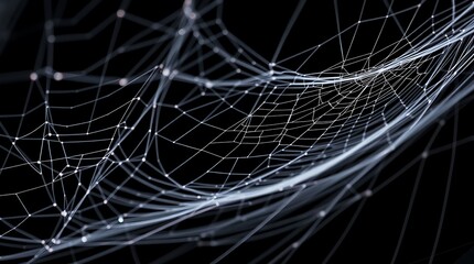 spider web with dew drops