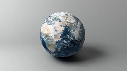 earth globe on a grey background