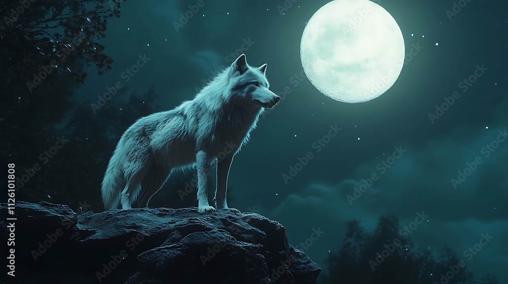 Majestic Wolf Standing 4K Desktop Wallpaper with Stunning Details Stock ...