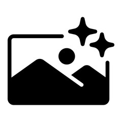Wall Mural - photo edit solid icon