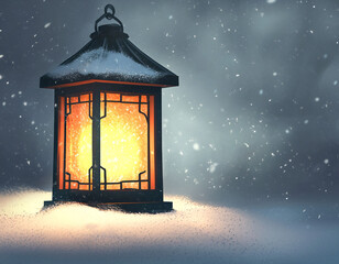 Wall Mural - Winter Lantern Glow