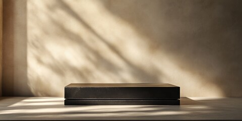 Poster - A minimalistic display on a surface with soft, natural lighting and shadows.