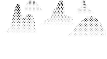 mountain dot gradient abstract background pattern vector black art white illustration graphic stipple grain grunge geometric texture vintage shape range design effect noise retro point pointillism