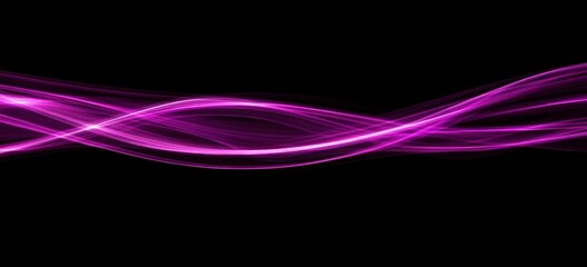 Poster - Abstract purple wave design on a black background, representing fluidity and movement.