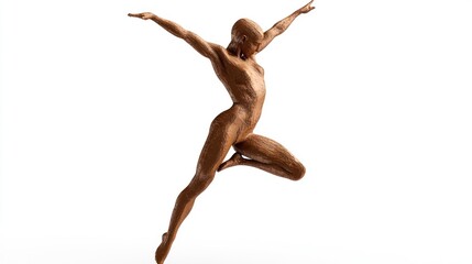 Leinwandbilder - A dynamic sculpture of a dancer in a graceful pose, showcasing movement and form.