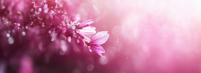 Poster - A close-up of pink flowers with a soft, dreamy background.