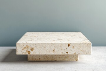 Aufkleber - A minimalist stone table with a smooth surface and clean lines, ideal for modern decor.