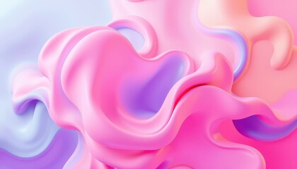 Wall Mural - abstract pink purple swirling fluid design