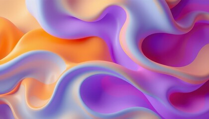 Wall Mural - abstract orange purple fluid wave design