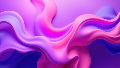 Wall Mural - abstract pink and purple fluid wave design