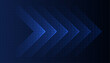 © Flookker - blue glowing arrow light background. Future digital growth technology