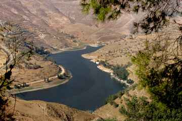 king talal dam in jerash, northern jordan