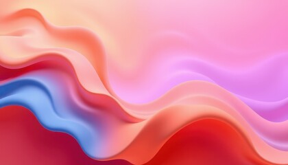Wall Mural - abstract colorful waves flowing design