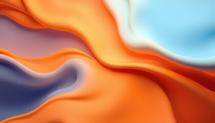 Wall Mural - abstract orange blue and purple swirling waves