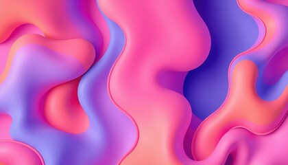 Wall Mural - abstract pink and purple fluid wave design