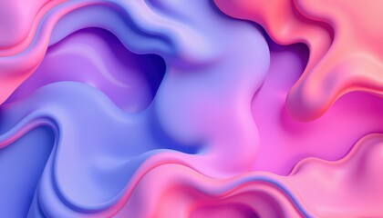 Wall Mural - abstract pink and purple liquid wave design