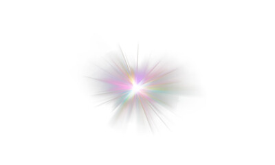 Wall Mural - png crystal star. crystal ray light, sun shines png rainbow red yellow and blue color. optical fire 