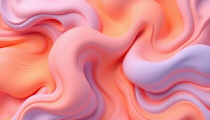 Wall Mural - abstract pink and orange swirling fluid design