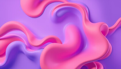 Wall Mural - abstract pink and purple fluid swirls design