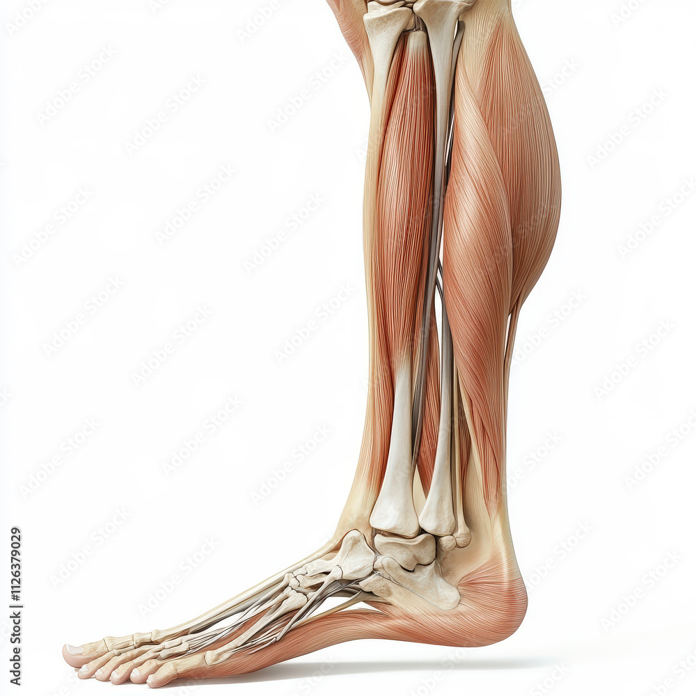 Types Of Leg Structures Detailed Anatomy of Human Lower Leg Muscles and Bones Featuring Fibula ...