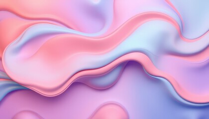 Wall Mural - abstract pink and blue wavy fluid design