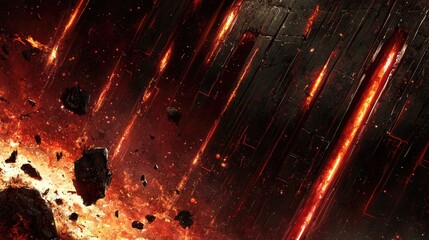 Wall Mural - a dramatic view of earths atmosphere glowing with fiery hues, captured in stunning cosmic detail.