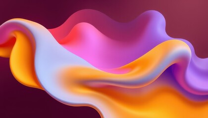 Wall Mural - abstract colorful fluid wave design
