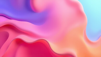 Wall Mural - abstract pink purple and blue fluid wave design