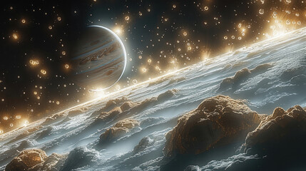 Aufkleber - Diamond rains on Jupiter.
