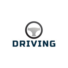 Sticker - Steering wheel logo. Automobile steer wheel illustration on white background