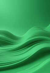 Wall Mural - Green wave 3d abstract background