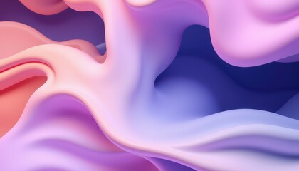 Wall Mural - abstract pink purple fluid wave design