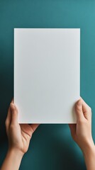 Blank White Card Mockup for Text Use, Ideal for Design and Presentation Purposes Generative AI