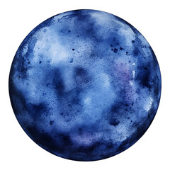 Wall Mural - a blue circle with a white background. the blue color is very bright and vivid. the circle is the ma