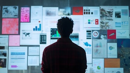 37. A person analyzing an online news website with visible ad placements and metrics