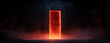 © NEW - glowing fiery portal surrounded by darkness and mist, exuding mystery and danger