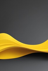 Fototapete - Yellow wave 3d abstract background