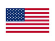 © e-salamander - USA national flag isolated on white. Official colors and image of Stars and Stripes, simple flat design. Vector clipart or icon for american events and news illustration, travel or politics banner.