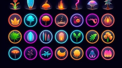 A_digital_illustration_of_modern_icons_on_a_transparen