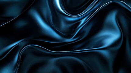 Wall Mural - glowing blue abstract shape, dark grainy black blue background, noise texture futuristic dynamic pos