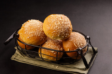 Canvas Print - Pandesal or Pan De Sal is a Filipino Bread Roll Commonly Eaten for Breakfast.