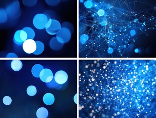 abstract blue backgrounds with bokeh and light effects