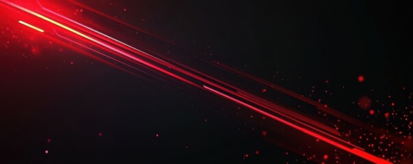 Wall Mural - red glowing light effect on black background.. abstract horizontal gradient line with lens flare.