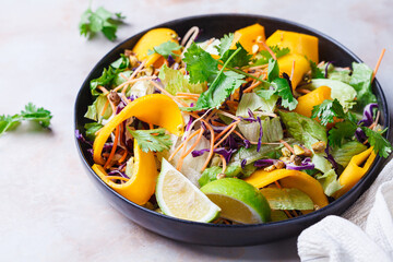 Canvas Print - Vietnamese mango salad with nuts and vegetables.