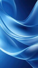 Canvas Print - Abstract Blue Swirling Waves Design Background